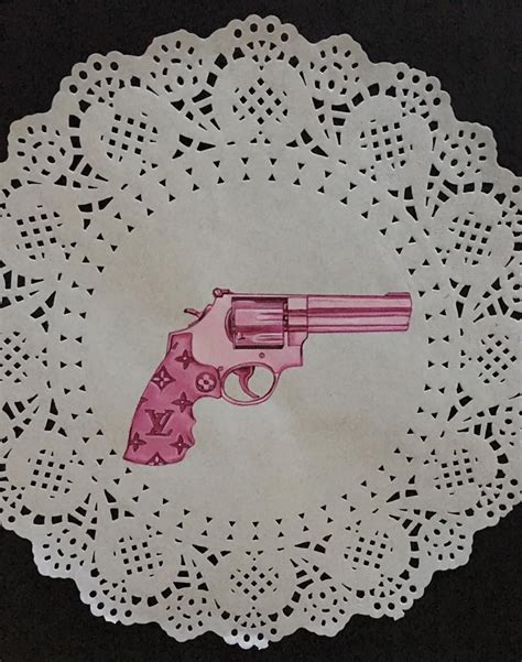 pink louis vuitton gun